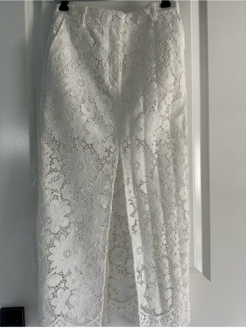 NWT Generation Love White Lace Midi Skirt with Front Slit - Picture 3 of 3
